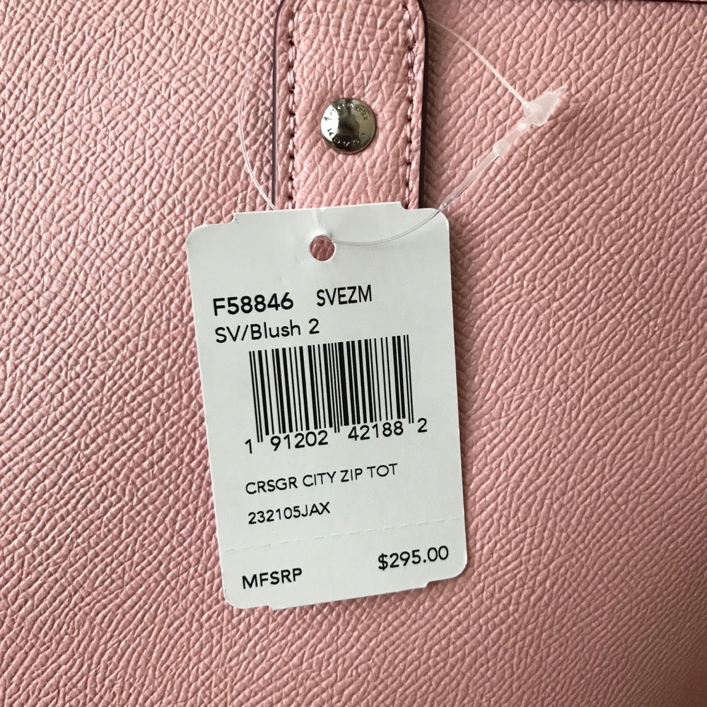 Coach Crossgrain Leather Zip Top City Tote Bag i - Picture 5 of 5